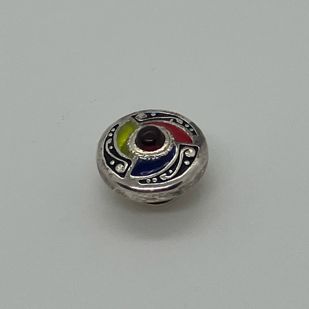 Kameleon 925 Sterling Silver Enamel & Red Stone ‘ Mesmerize ‘ KJP617